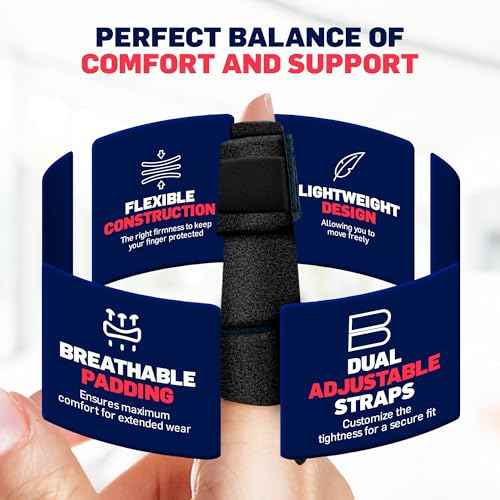 Dr. Arthritis Finger Brace Support, Versatile Trigger Finger Splints for Arthritis, Sprain, Injury Recovery & Hand Pain Relief, Splint Kit Compression that Fits Index, Middle, Ring, Pinky Joints (Black, Regular)