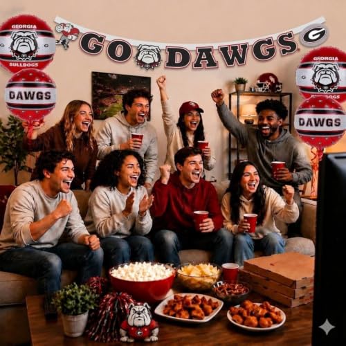 Georgia Bulldogs Banner 8 Ft Game Day Tailgate Decor - School Spirit Celebration