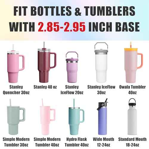 Mokoart Dreamy Gradient Silicone Boot Compatible with Stanley 40oz 30oz 20oz Tumbler and 12-24oz Water Bottles, Metallic Shimmer Boot Sleeve Bottom Protector for Stanley Cup Accessories