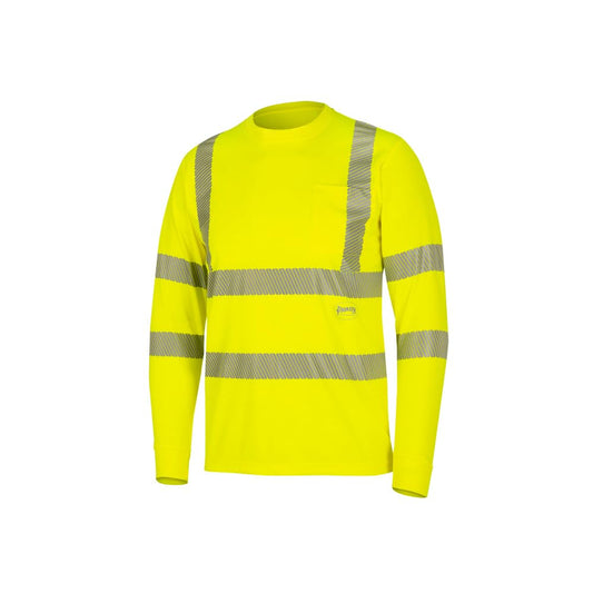 Pioneer Hi Vis Sleeved Cooling Shirt - Class 3 Safety Long Sleeve - for Construction, Roadway, Traffic