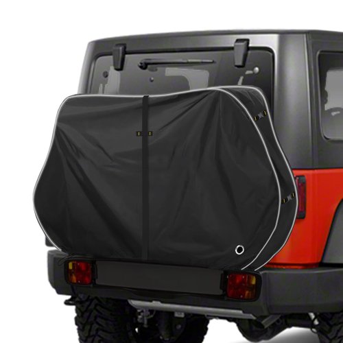 Zenicham 600D Bike Cover for Transport 1-2 Bikes, Heavy Duty Waterproof & Windproof Bike Covers Outdoor Storage with Reflective Strips, Bicycle Cover with Lock Holes