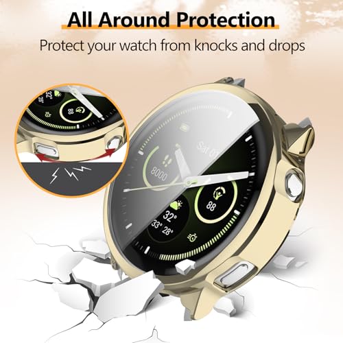 4 Pack Garmin Venu 4 41mm Screen Protector Case - Clear & Gold Variations