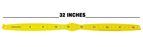 PAPAZOO Fish Measuring Board - 32in Folding Fishing Ruler Lightweight Bump Board - Easy to Read and Portable Crab & Fish Measure Device, Fish Ruler for Boat, Kayak, Yellow
