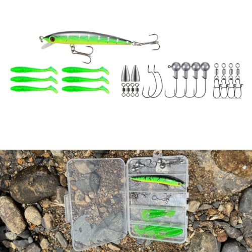 2-Pack Telescopic Fishing Pole Combo with Reels & Carrier Bag - Green
