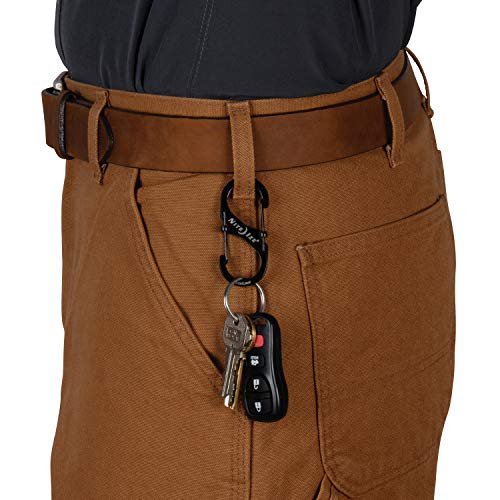 Stainless Steel Locking Carabiner #4 - Spectrum Pack of 2 - Secure Clip