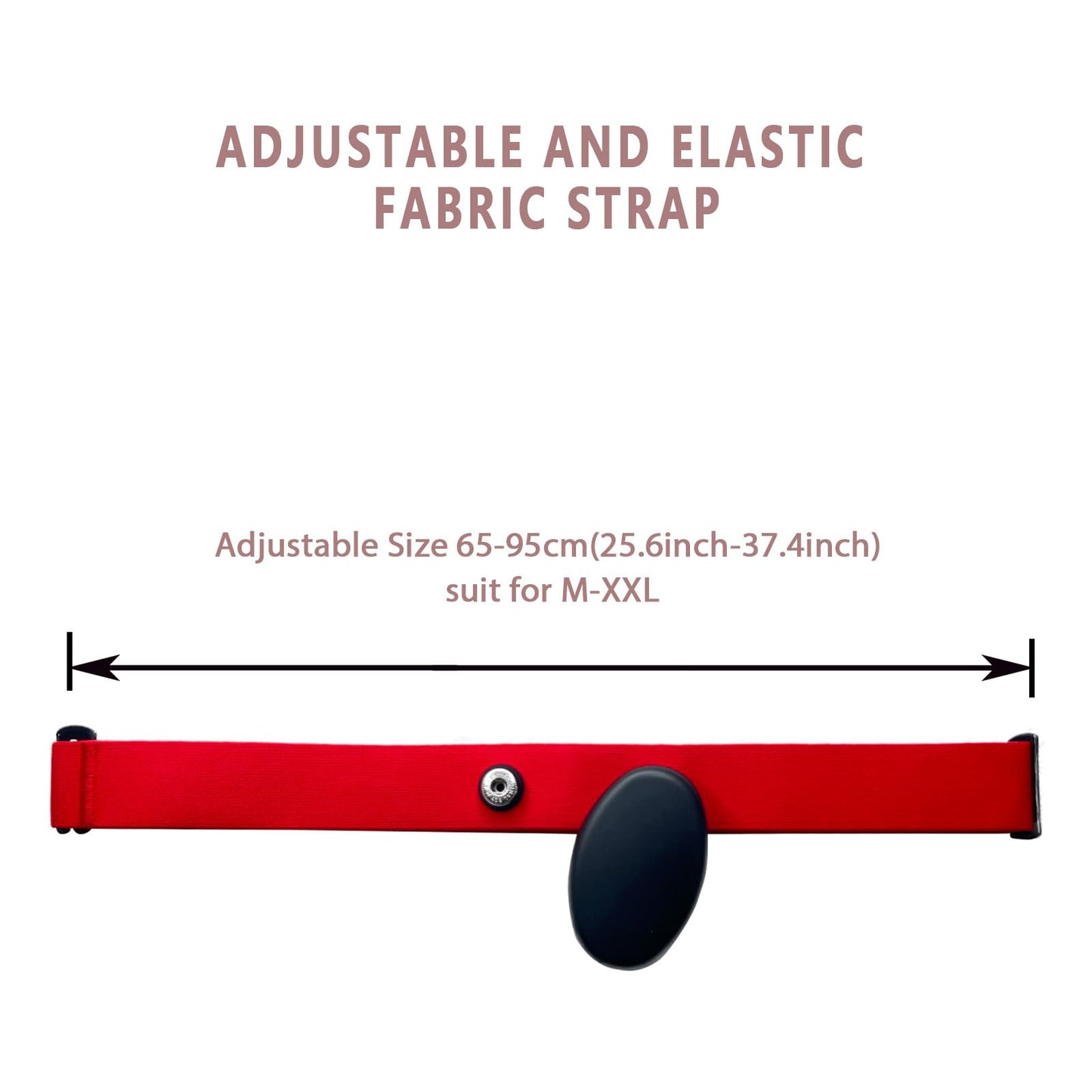 Fitcent Heart Rate Monitor Chest Replacement Strap Adjustable Soft Belt Compatible for Myzone MZ-3 MZ-1 (Not for Myzone Switch)