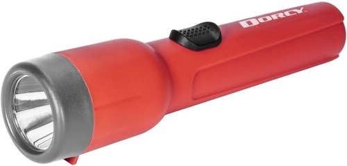 Dorcy 25-Lumen 2AA LED Deluxe Flashlight with 10-Hour Run Time and 50-Meter Beam Distance, Assorted Colors (41-2461)