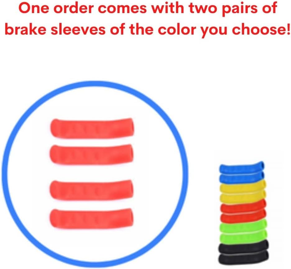 Anti-Slip Shock-Absorbing and Comfortable Brake Handle Silicone Sleeve Universal Brake Lever Protection Cover for Road Bike and MTB，2 Pairs (Yellow)