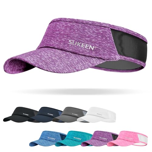 Lightweight Sports Sun Visor Hat for Running Golf & Daily Wear - Purple, One Size