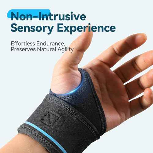 AGPTEK 2 Pack Wrist Hand Brace for Mild Carpal Tunnel Syndrome Arthritis Tendonitis Pain Relief, Adjustable Wrist Support for Weightlifting, Gym, Wrok, Sports, Daily Use-1 Pair