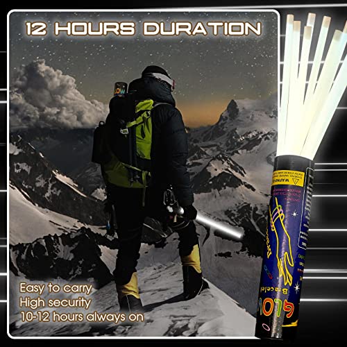 Lewtemi 5 Pcs Large Glow Sticks, 14 Inch Jumbo Light up Sticks Holiday Colorful Sticks Emergency Glow in The Dark Party Supplies for Camping, Halloween, New Year