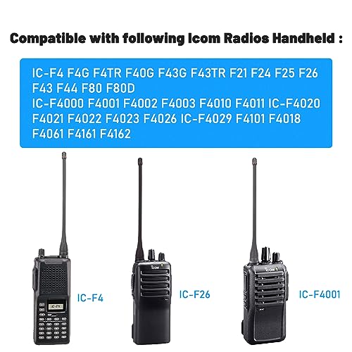 UHF 440-470MHz Antenna SMA for Icom Handheld Radios - 2 Pack
