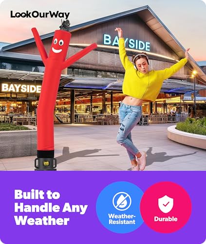 LookOurWay 7ft Air Dancer Wacky Inflatable Tube Man Red Attachment - Advertising Sign