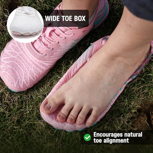 Barefoot Water Shoes Women Men Wide Toe Box Beach Pool Footwear - White 10.5 Women / 8.5 Men