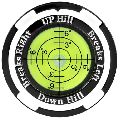 Golf Green Reading & Ball Marker Tool - Black & Green Version 1