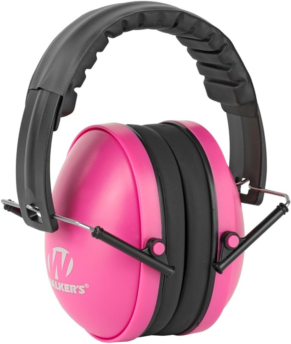 Walker's Youth & Women's Shooting Low Profile Folding Padded Headband Adjustable Hearing Protection Earmuffs
