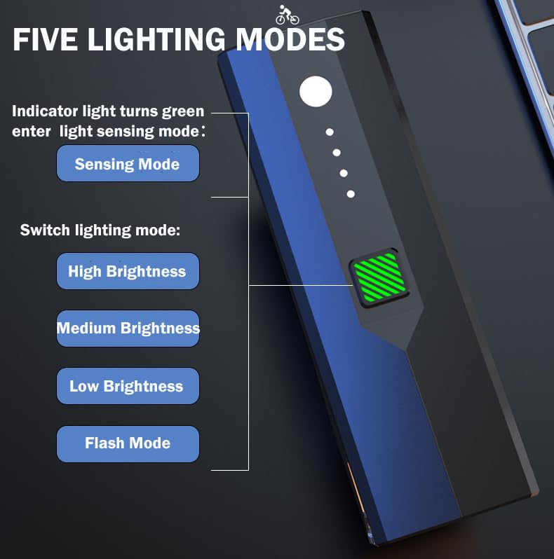 4 Pack Bike Lights Front and Back,Rechargeable USB-C Strong Brightness Bike Headlight and Tail Light,Waterproof Bicycle Light for Mountain,Road,Commuter Cycling -Fits All Bikes