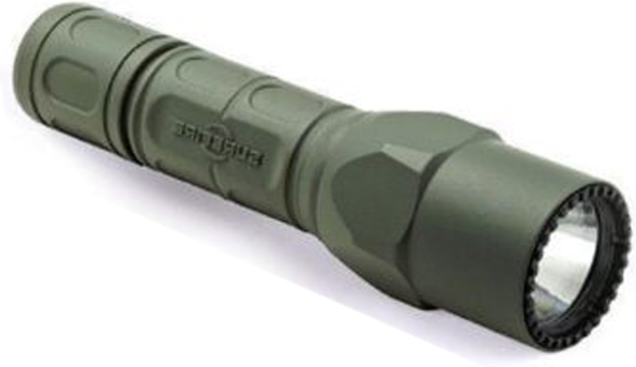 SureFire G2X Pro 600 Lumen Tactical EDC Flashlight Bundle with 2 Extra CR123A Batteries and Lightjunction Battery Case (Green)