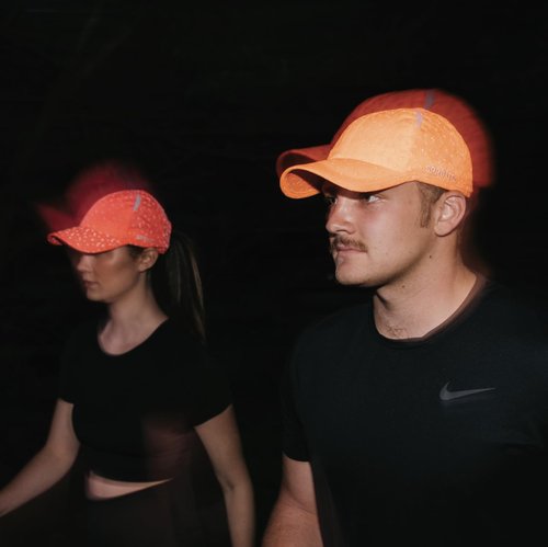 Sprints Race Day Performance Reflective Running Cap | The Lightweight, Quick Dry, Sport Hat, One Size, Unisex (US, Alpha, One Size, Neon Flash Orange)