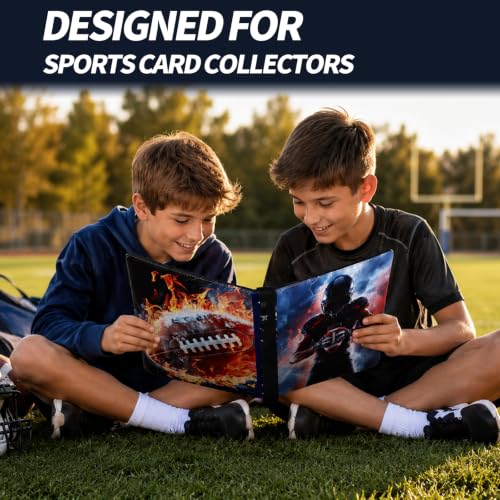 Football Card Binder 1080 Card Capacity 9-Pocket Pages - Football A