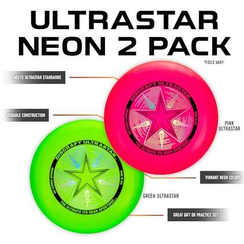 Discraft Ultrastar Ultimate Discs 1 & 2 Packs, Standard Size, for Competitive & Casual Play