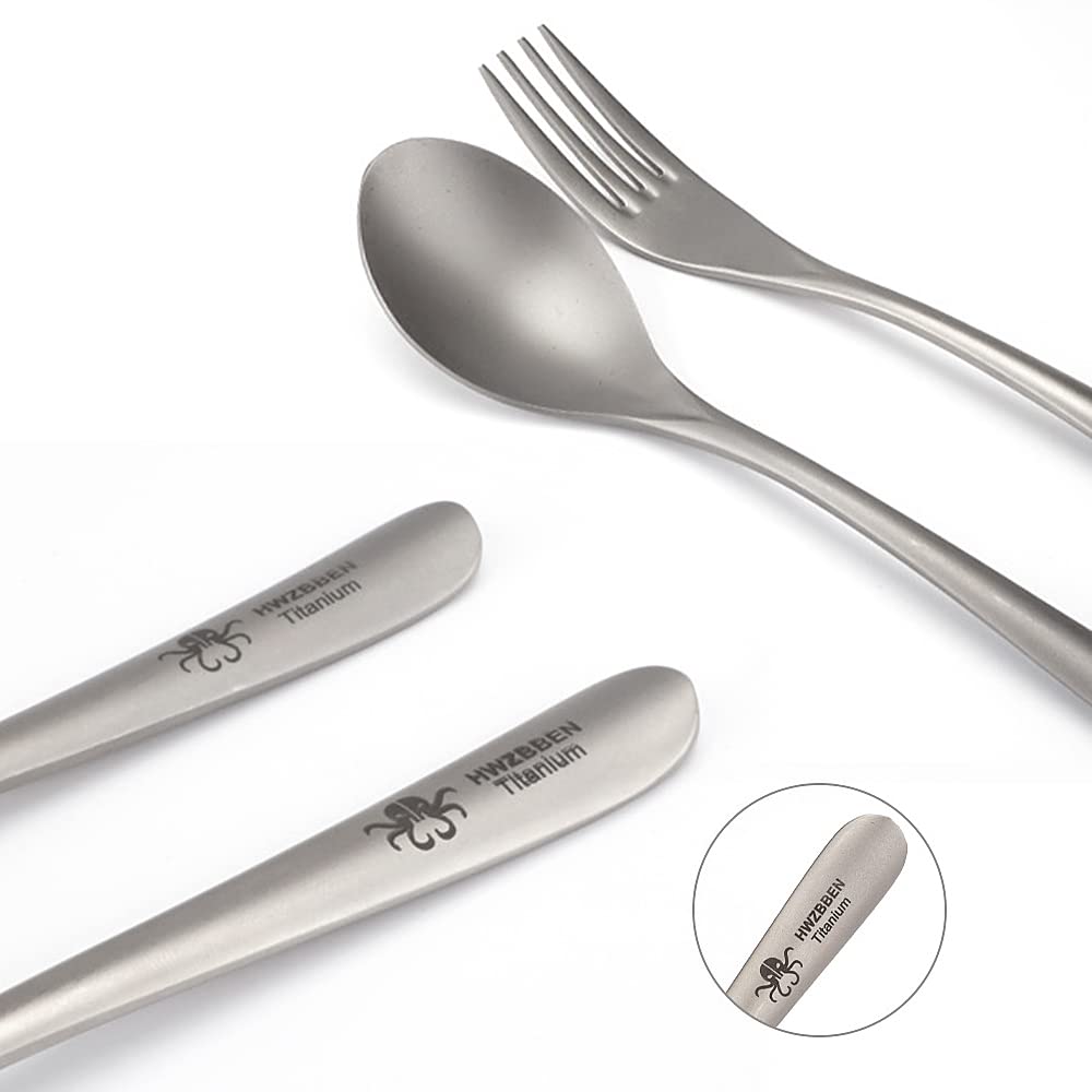 Funien Lightweight Titanium Fork for Home Outdoor Camping Hiking Picnic