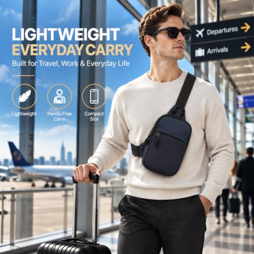 Mini Sling Bag for Men Small Crossbody Phone Bag - Nave Blue