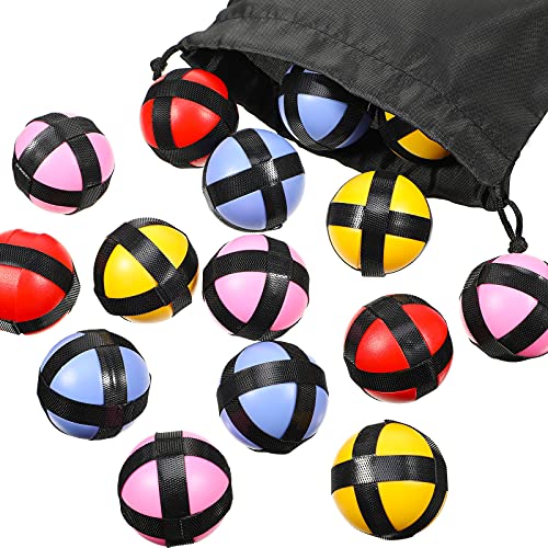 20 Pcs Sticky Dart Balls Set - 1.77 Inch Multi-Color Indoor Outdoor Game with Storage Bag