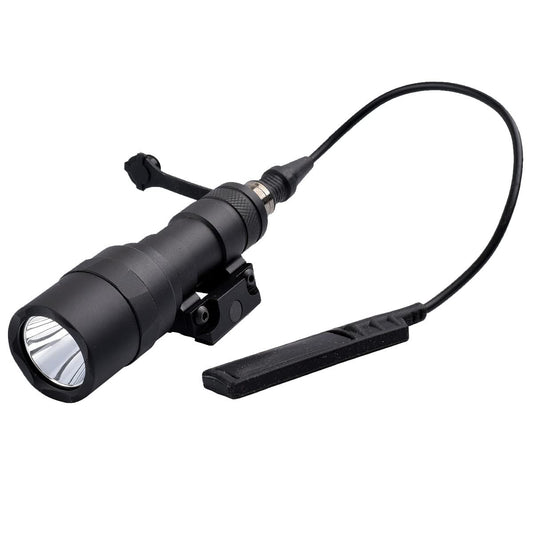 KECPVLI Tactical LED Mini Scout Weaponlights Single Mode Hunting Light with Pressure Switch and Rifle Mount Black