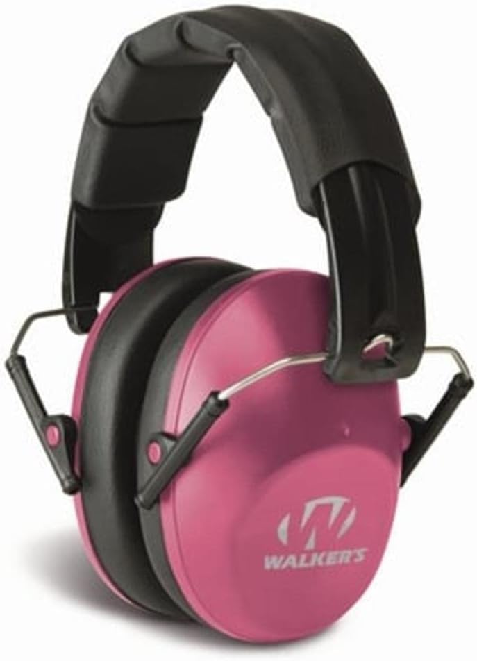 Walker's Unisex Adult's Lightweight Foldable Hearing Protection 22 dB Noise Reduction Pro Low-Profile Earmuffs