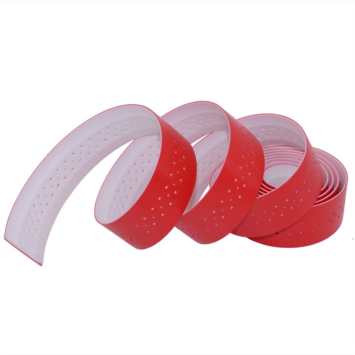 KINGOU Handlebar Tape Luxury PU Leather Bar Tape Fixed Gear/Road Bike Bar Wrap with 2 Reflective Plug