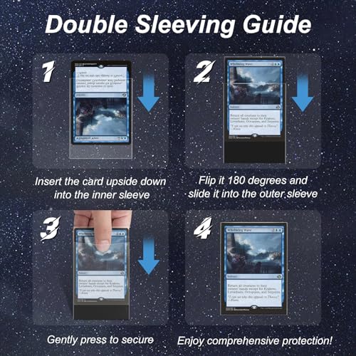 Clear Card Sleeves 2400 Pack Perfect Fit Inner Sleeves for Trading Cards - Double-Sleeving