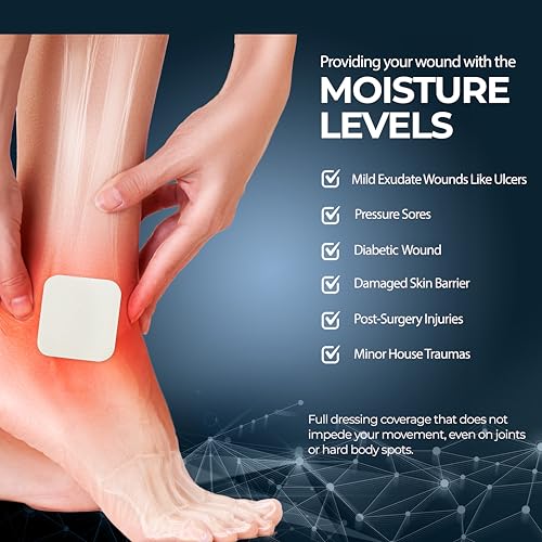 Sterile Waterproof Foam Wound Dressings 4x4 Inch Pack of 10