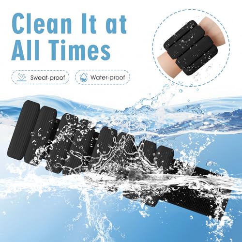 Wrist Weights Set of 2 for Women & Men - Adjustable Silicone Ankle & Wrist Weights, Black