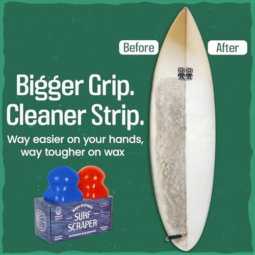 Surf Scraper Wax Remover Tool Pack - Ergonomic & Fast Wax Removal for Surfboards