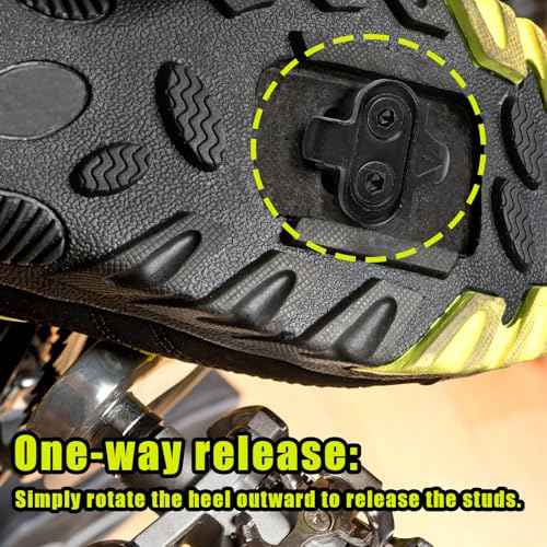 Black Bike Cleats Clips Replacement, Cycling Cleats for Indoor Cycling Spinning Biking Compatible with Shimano MTB SPD SM-SH51 and Look X-Track Pedals Parts