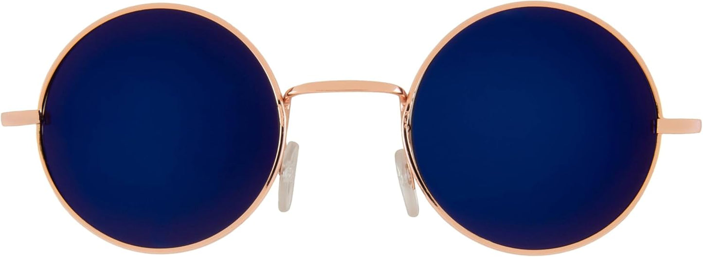 OWL Round Sunglasses Metal Frame Hippie Sunglasses UV400 Polycarbonate Circle Lens John Lennon Sunglasses for Men Women