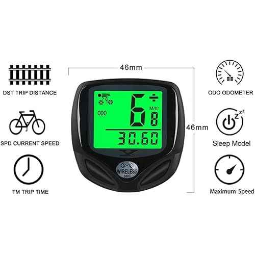 YS SY Bicycle Speedometer and Odometer Wireless Waterproof Cycle Bike Computer with LCD Display & Multi-Functions