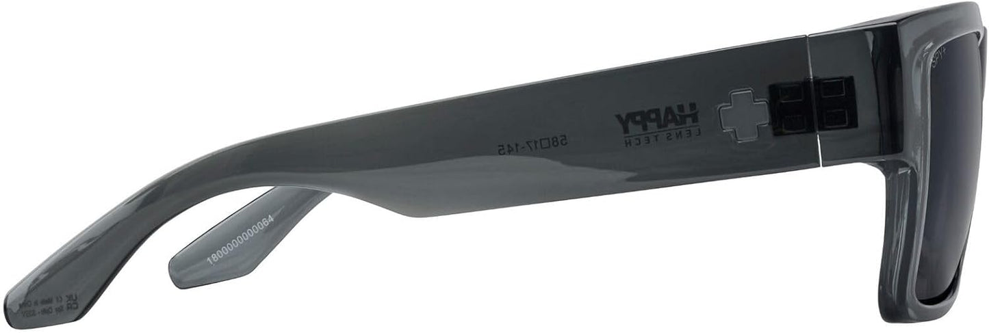 Spy Cyrus Sunglasses Translucent Gunmetal with Happy Gray Gunmetal Spectra Mirror