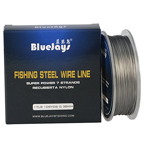 100M 17LB Stainless Steel Fishing Wire Leader with Nylon Coating - Super Soft, Waterproof