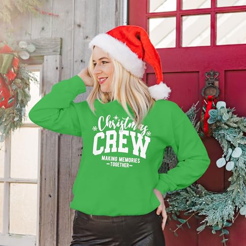 Christmas Sweatshirts Women Christmas Crew Making Memories Together Sweater Merry Christmas Family Matching Top