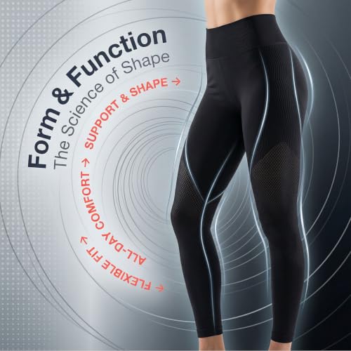 Small Black 3D Metabolic Booster Leggings for Women High Waist Anti Cellulite Workout Pants