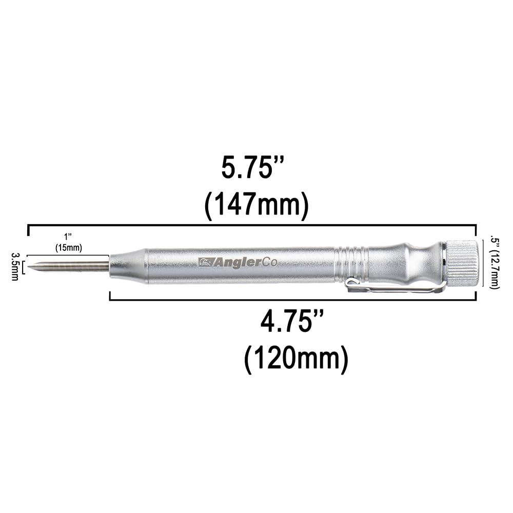 AnglerCo Retractable Fish Venting Tool with Pocket Clip for Deep Sea Fishing