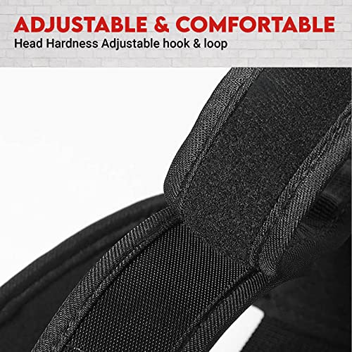 Neck Harness for Weight Lifting and Neck Strength Training - Adjustable Nylon Straps, Metal Chain
