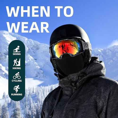 Winter Fleece Balaclava Ski Mask Windproof Thermal Full Face Cover for Men & Women Cold Weather Mask for Sports Outdoor
