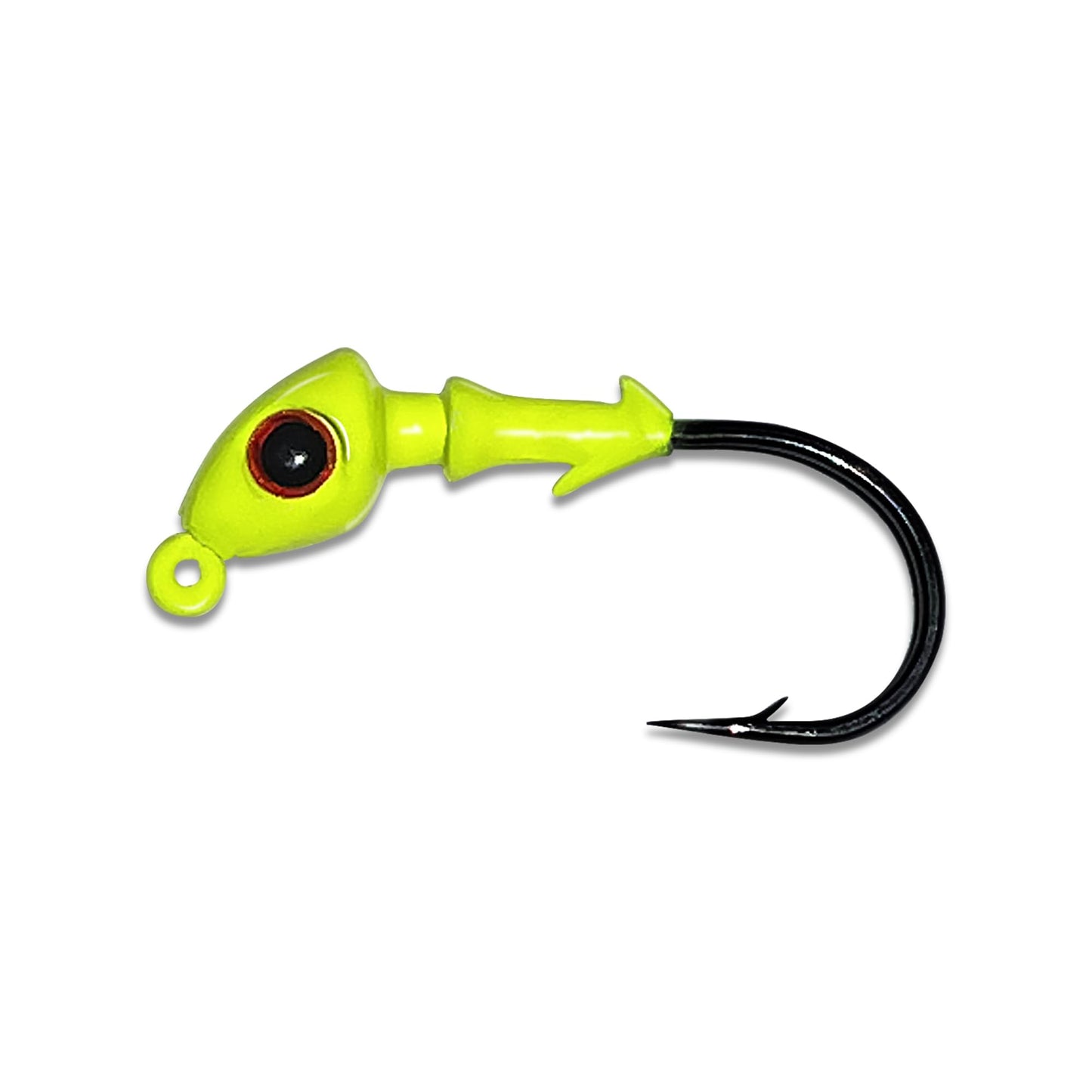 Fish On Tackle 1/4 Oz Jig Head - Chartreuse - 5 per pack