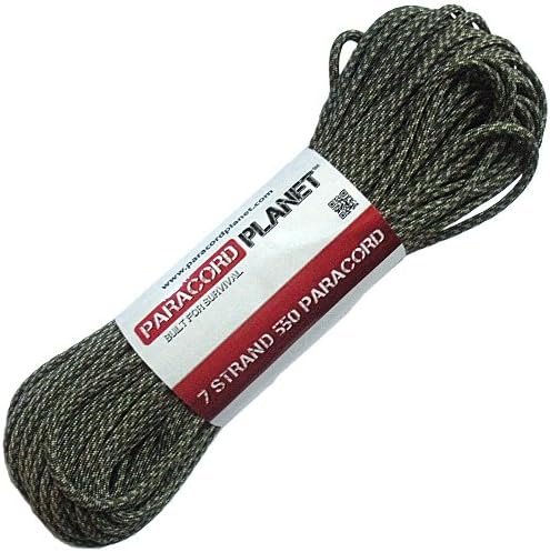 Paracord Planet 550 lb, 50' Foot Hank, Parachute Cord. Also Known as Paracord Rope, Parachute Rope, Utility Cord, Tactical Cord, and Military Cord. USA Made to Provide Durability and Strength.