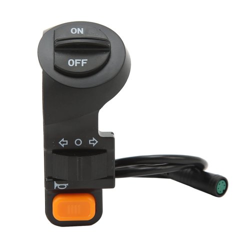 Electric Bike Light Switch, Bike Turn Light Switch,Handlebar Mount Waterproof ABS Easy Installation Bike Turn Light Switch for Electric Scooter