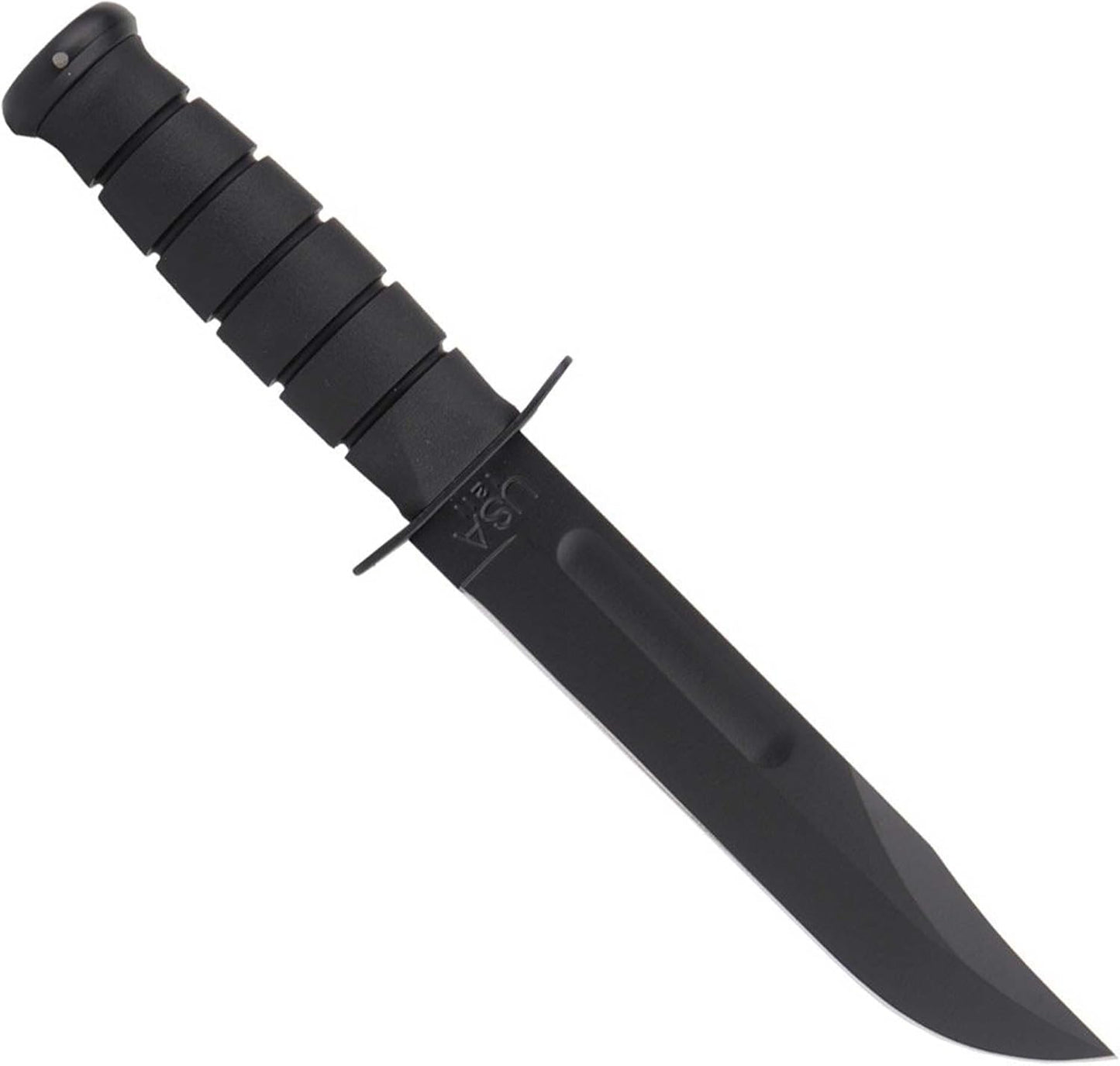 KA-BAR #1213 Black Straight Edge Knife / Hard Sheath