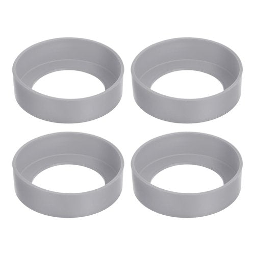 uxcell 4pcs Water Bottle Boot, Protective Silicone Boot Sleeve Non Slip Bottom Cover Bumper for Water Bottles Mug Tumbler Grey (70mm)